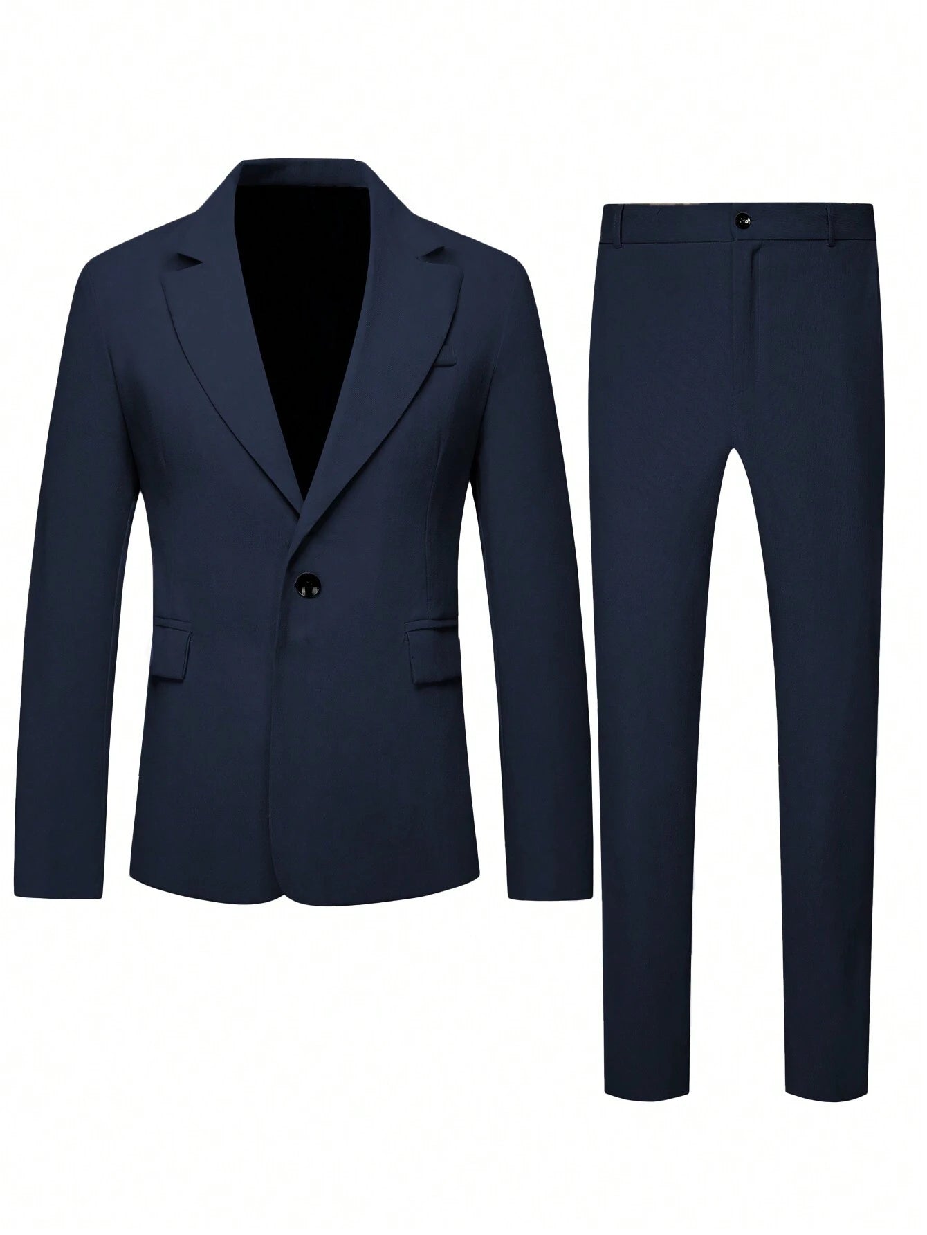 Elevate Your Style: Manfinity Mode Men's Business Suit Jacket and Pant Set with Notched Lapel