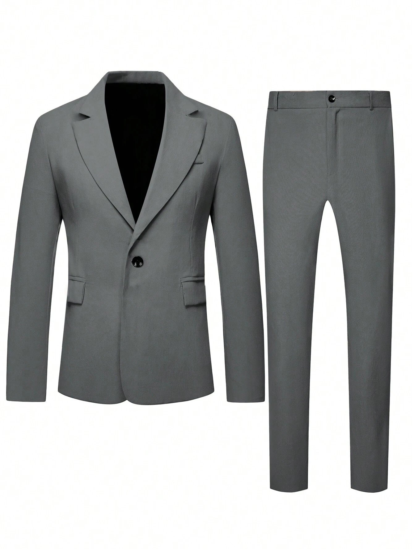 Elevate Your Style: Manfinity Mode Men's Business Suit Jacket and Pant Set with Notched Lapel