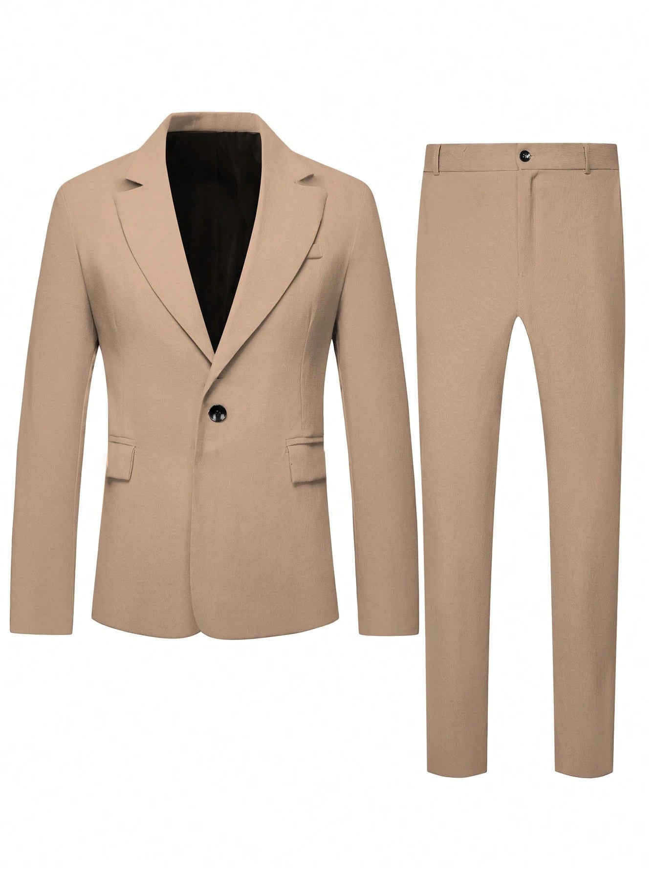 Elevate Your Style: Manfinity Mode Men's Business Suit Jacket and Pant Set with Notched Lapel