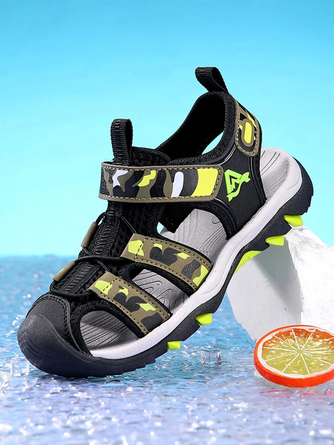 Boys' Casual Breathable Open-Toe Sports Sandals for Daily Activities and Outdoor Sports