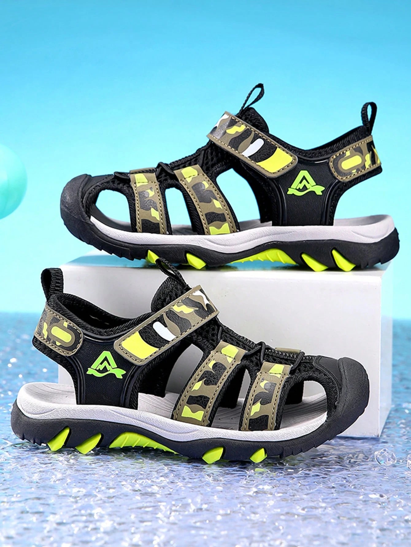 Boys' Casual Breathable Open-Toe Sports Sandals for Daily Activities and Outdoor Sports