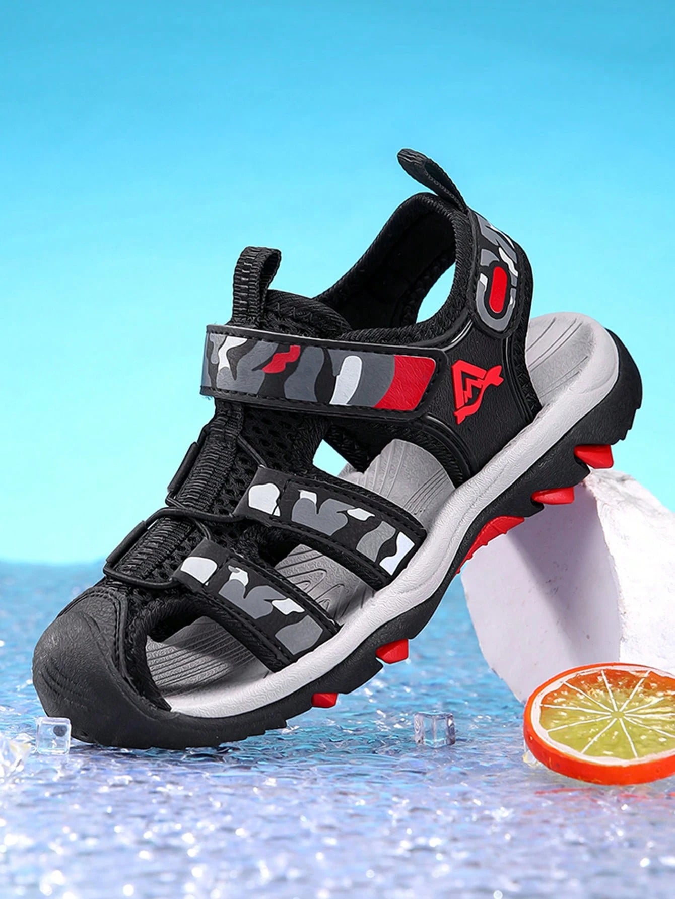 Boys' Casual Breathable Open-Toe Sports Sandals for Daily Activities and Outdoor Sports