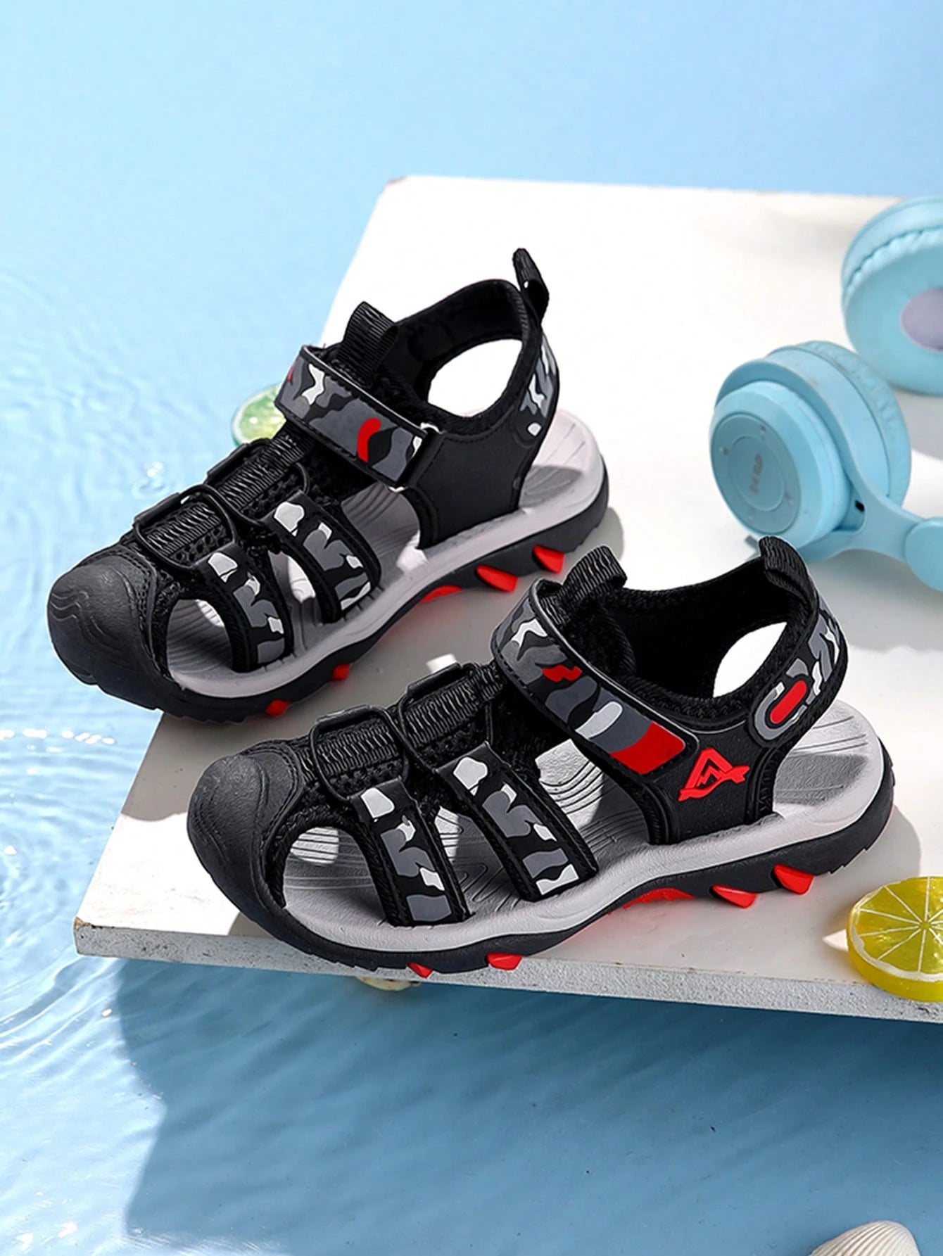 Boys' Casual Breathable Open-Toe Sports Sandals for Daily Activities and Outdoor Sports