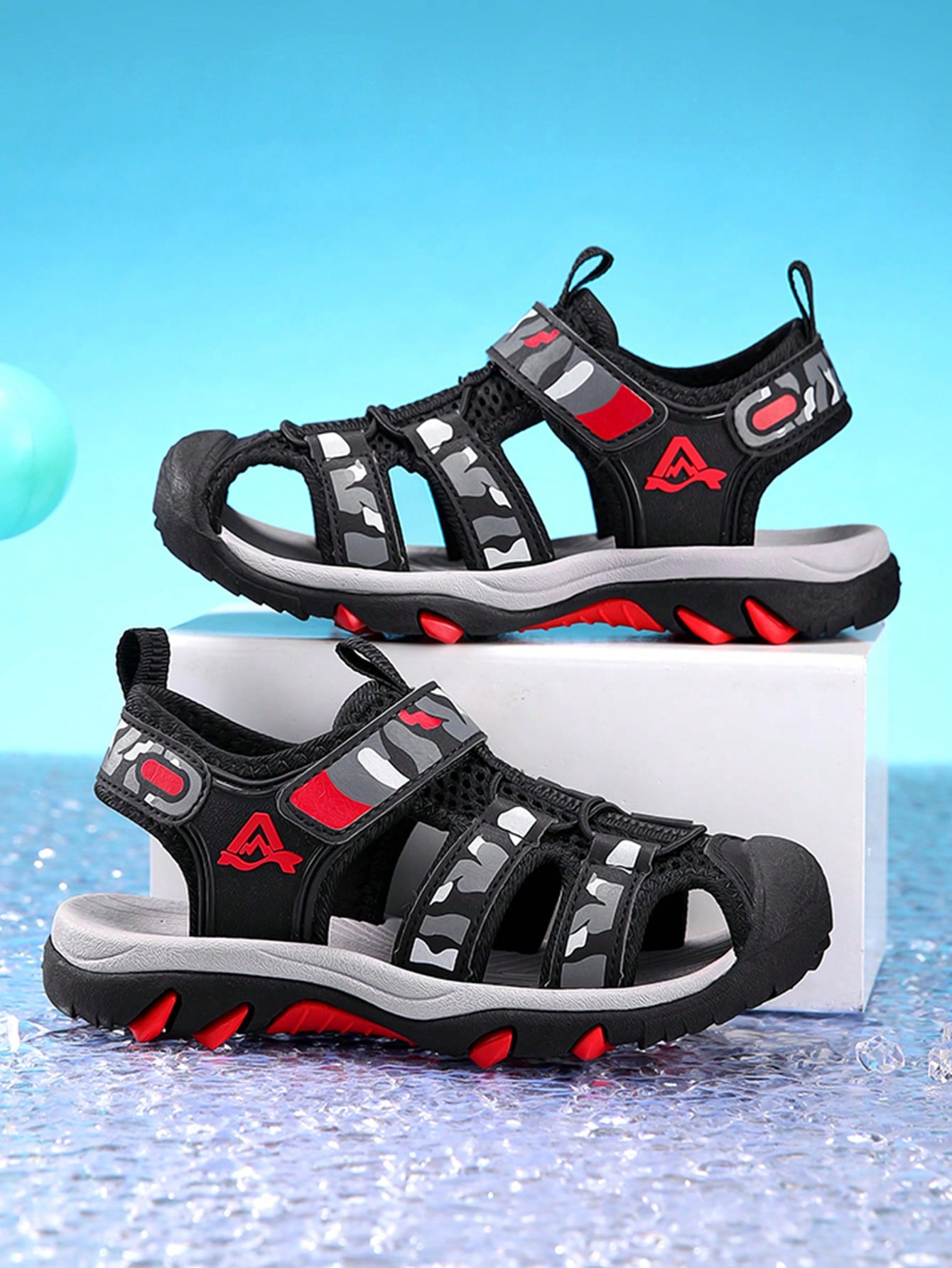 Boys' Casual Breathable Open-Toe Sports Sandals for Daily Activities and Outdoor Sports