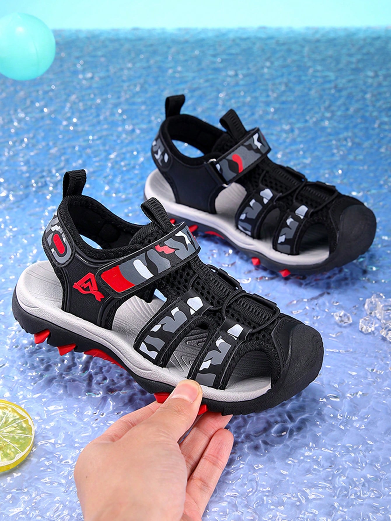 Boys' Casual Breathable Open-Toe Sports Sandals for Daily Activities and Outdoor Sports