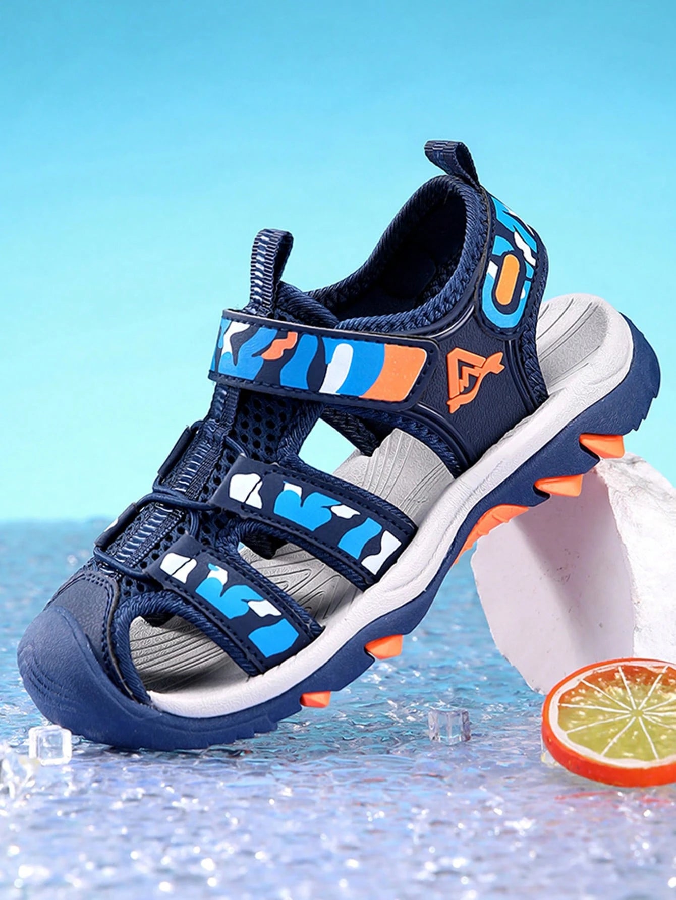 Boys' Casual Breathable Open-Toe Sports Sandals for Daily Activities and Outdoor Sports