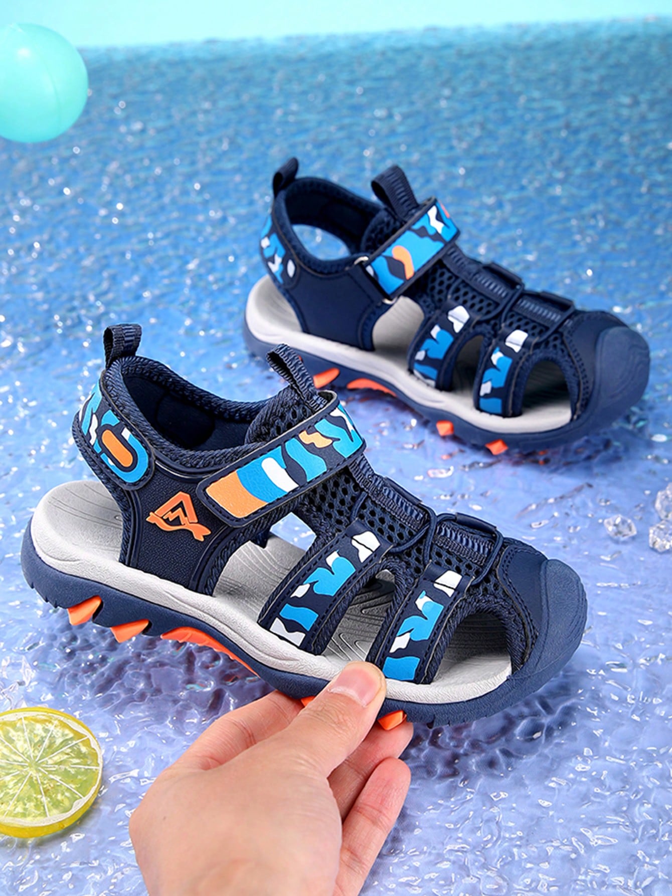 Boys' Casual Breathable Open-Toe Sports Sandals for Daily Activities and Outdoor Sports