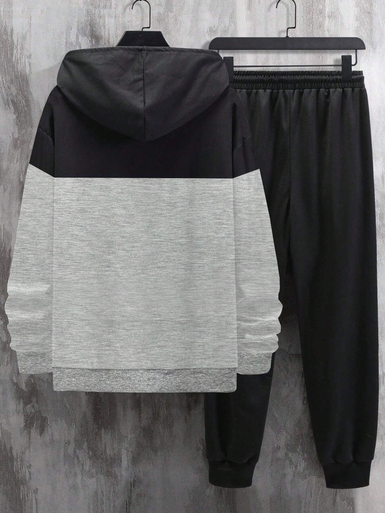 Stylish Manfinity Homme 2-Piece Men's Casual Hoodie & Sweatpants Set - Perfect for Autumn/Winter!