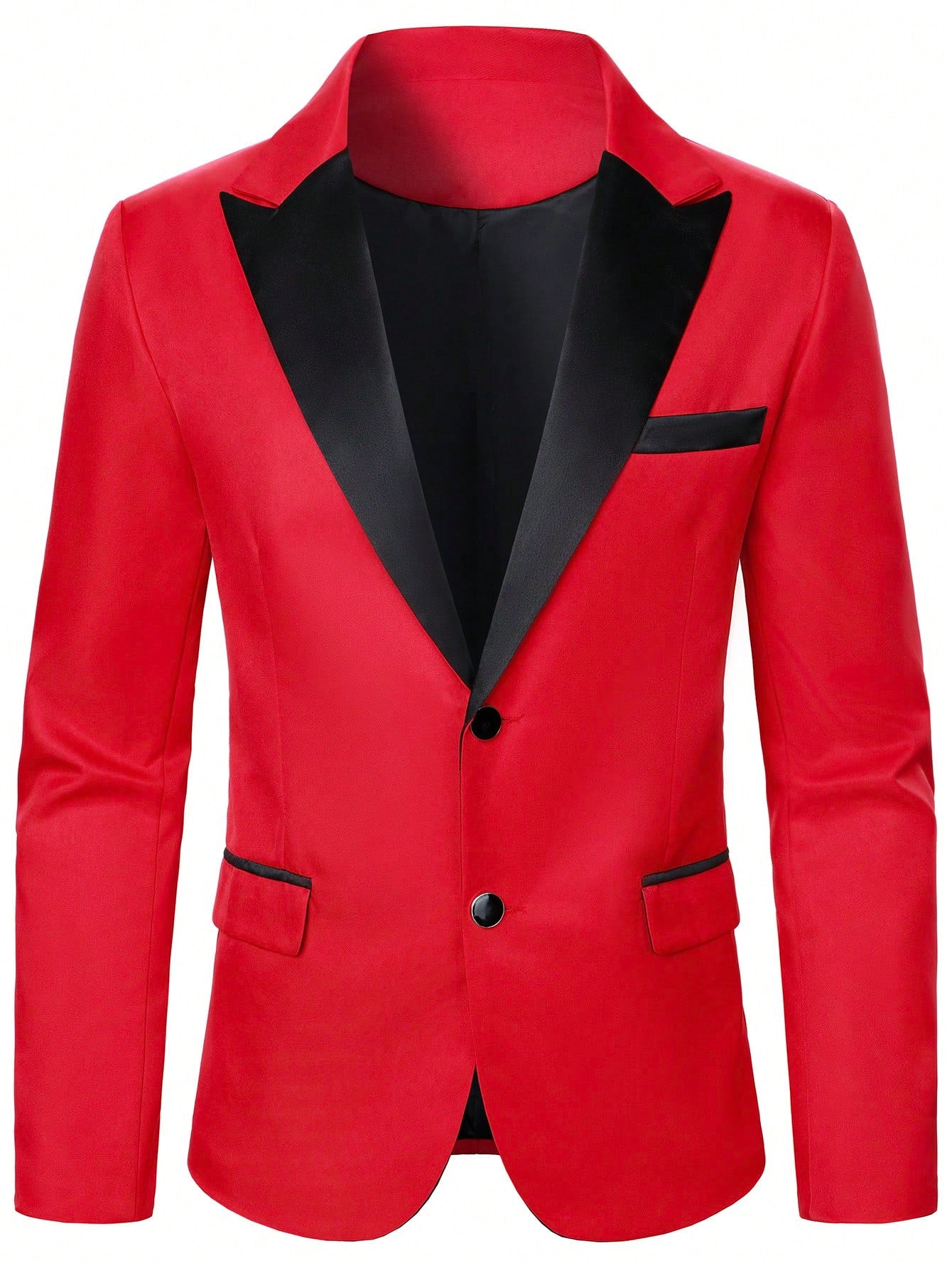 Stylish  Manfinity Men's Double Breasted Suit Jacket and Pants Set