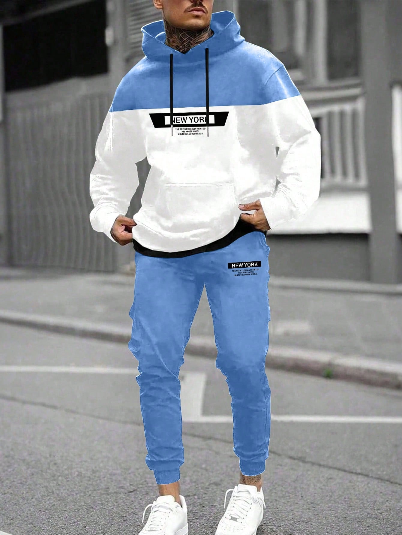 Stylish Manfinity Homme 2-Piece Men's Casual Hoodie & Sweatpants Set - Perfect for Autumn/Winter!