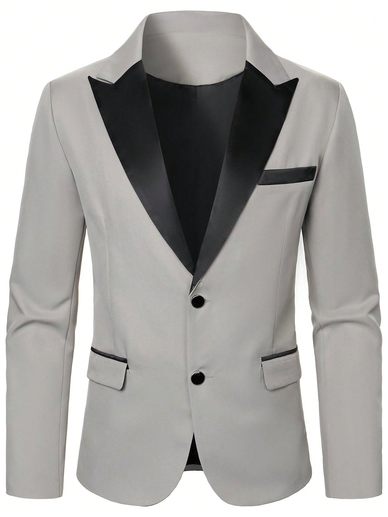 Stylish  Manfinity Men's Double Breasted Suit Jacket and Pants Set