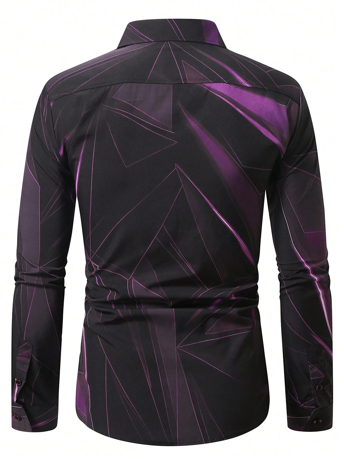 Manfinity LEGND Men's Vintage Geometric Long Sleeve Shirt - Perfect for Prom, Dads & Matching Outfits!