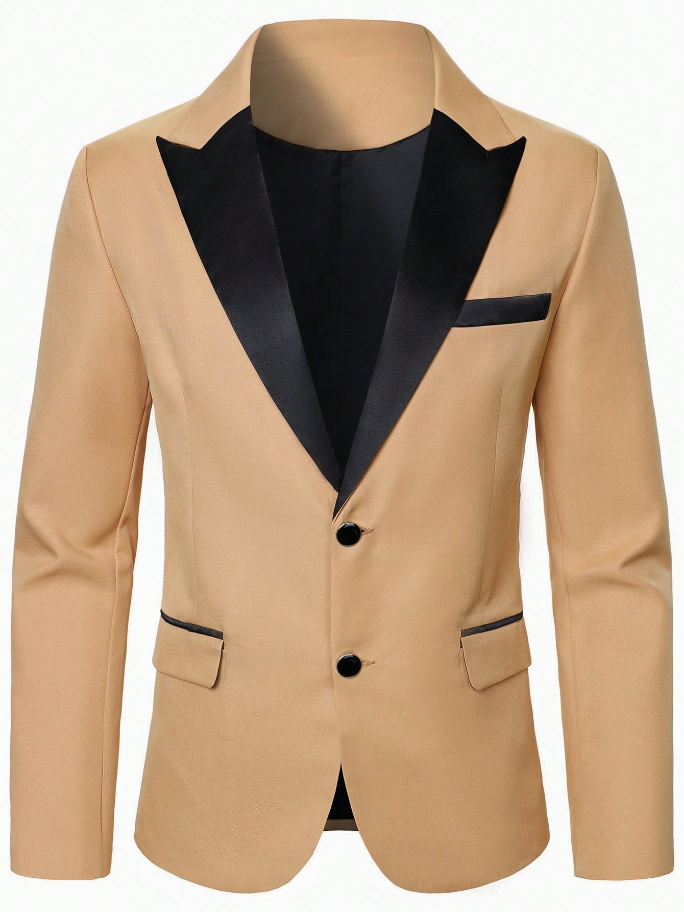 Stylish  Manfinity Men's Double Breasted Suit Jacket and Pants Set