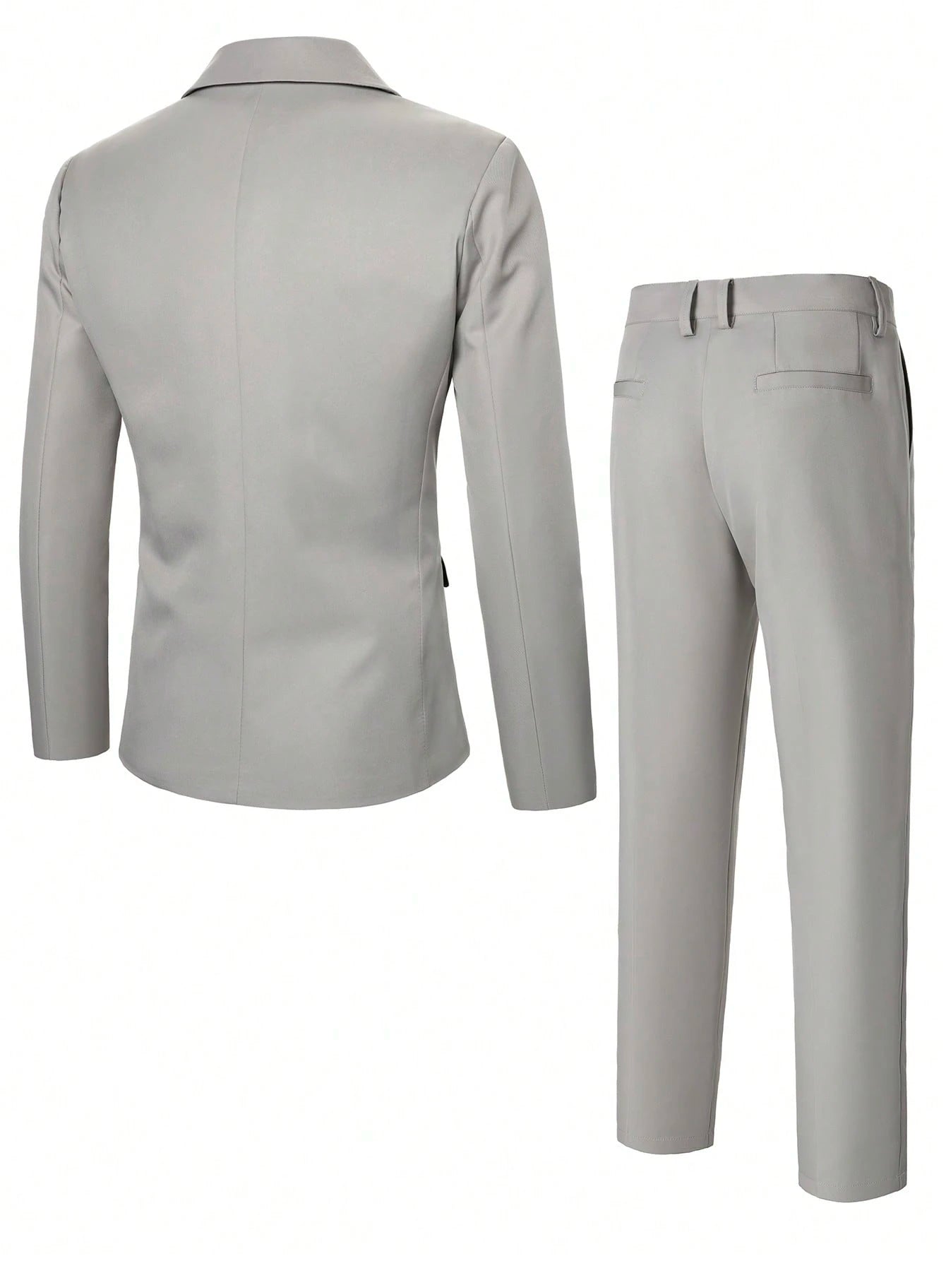 Stylish  Manfinity Men's Double Breasted Suit Jacket and Pants Set