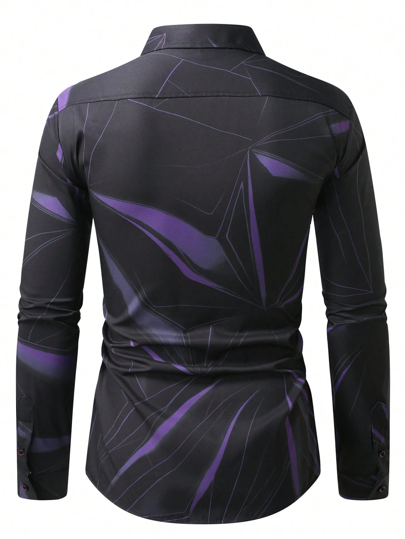 Manfinity LEGND Men's Vintage Geometric Long Sleeve Shirt - Perfect for Prom, Dads & Matching Outfits!