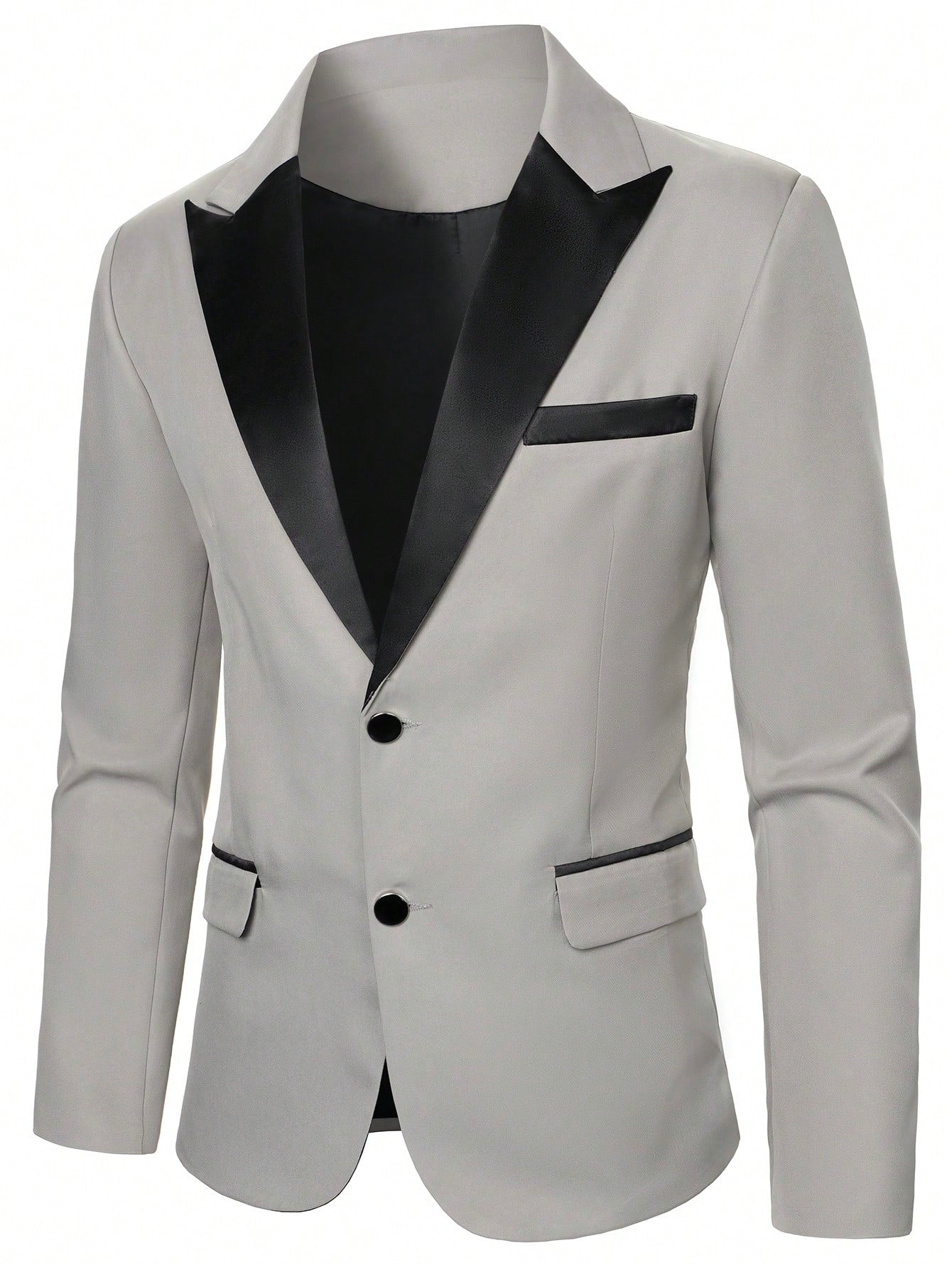 Stylish  Manfinity Men's Double Breasted Suit Jacket and Pants Set