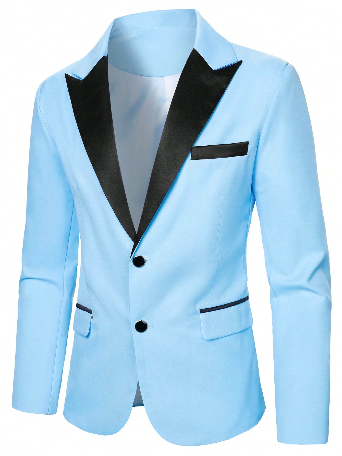 Stylish  Manfinity Men's Double Breasted Suit Jacket and Pants Set