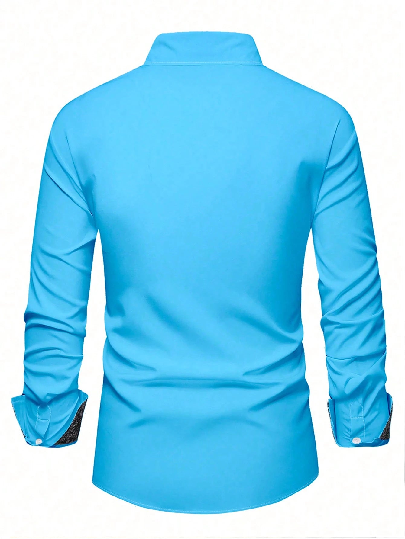 Stylish Orange Patchwork Long Sleeve Shirt for Men - Perfect for Casual Fashion