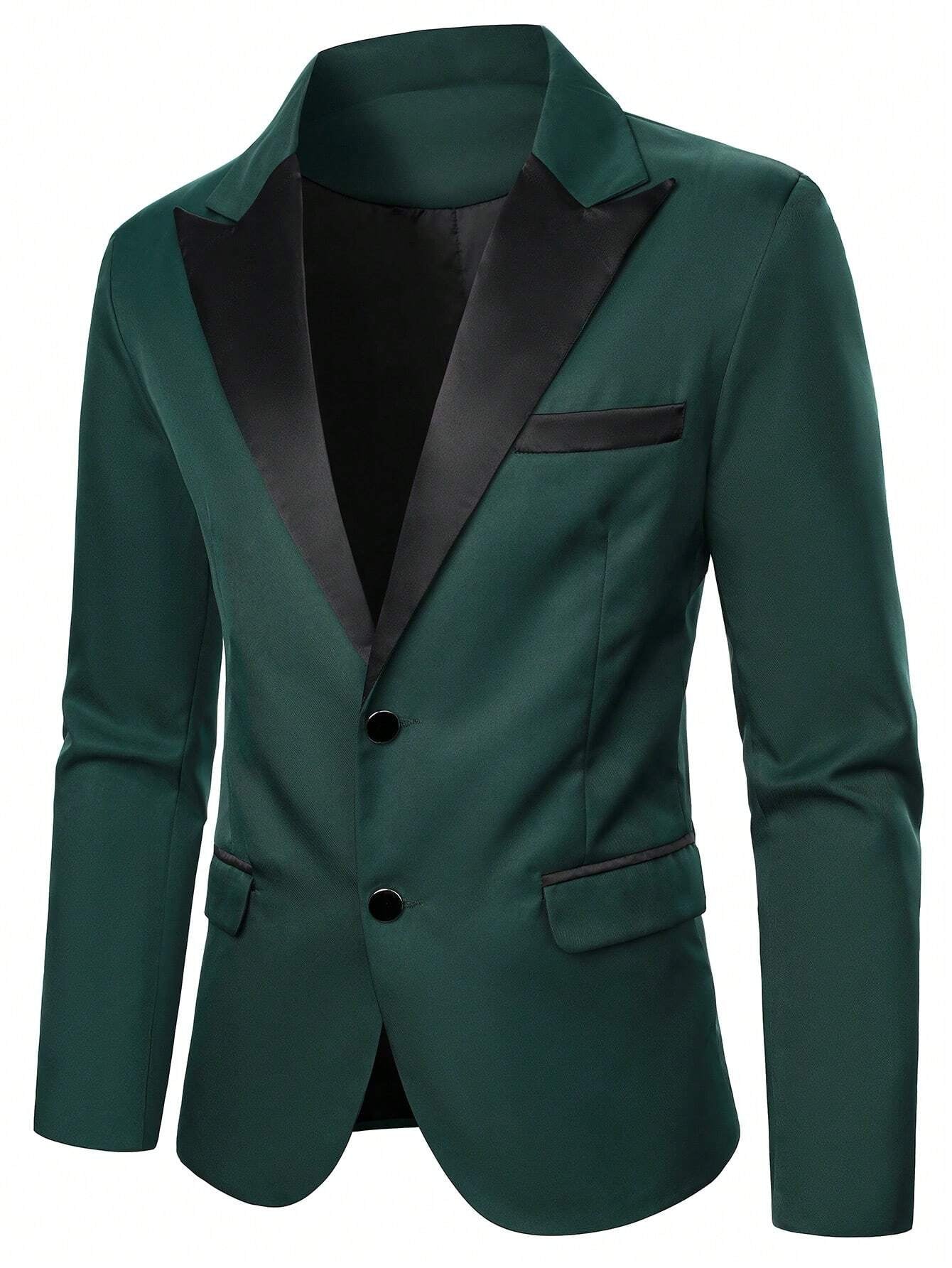 Stylish  Manfinity Men's Double Breasted Suit Jacket and Pants Set