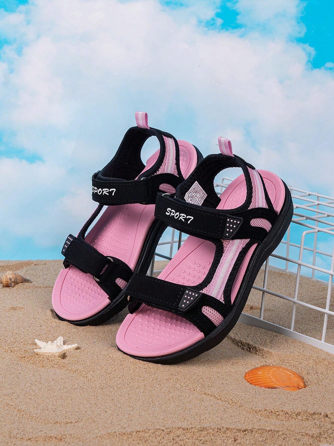 Girls' Spring/Summer Breathable Sports Sandals - Lightweight, Comfortable, Anti-Slip Sole with Dual Strap for Easy On/Off, Ideal for Daily Outdoor and Beach Wear