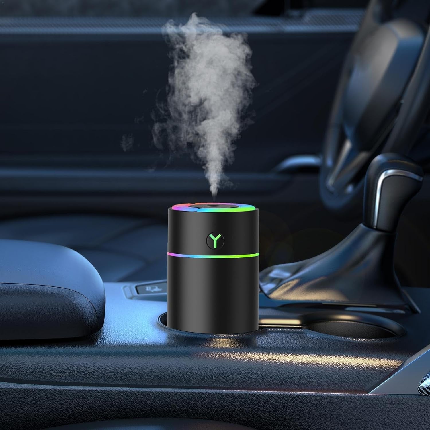 Portable Car Humidifier and Air Diffuser - Stylish Water Cup Design for Enhanced Travel Comfort